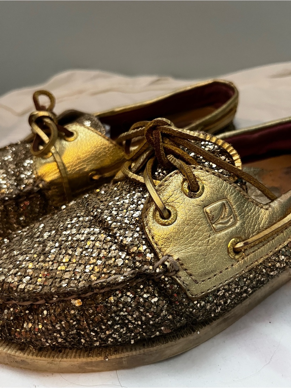 ✨ Sperry Top-Sider Gold Glitter Authentic Original Boat Shoes ✨ - Picture 7 of 7